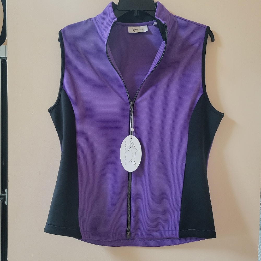 ☀️ Greg Norman Purple And Black Vest